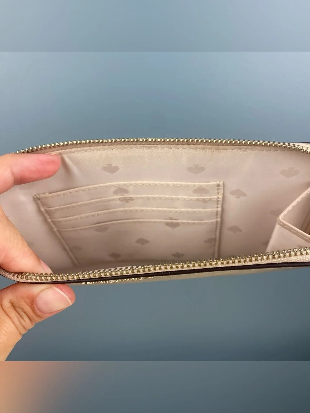 Kate Spade New York Wristlet/Wallet Shiny Rose Gold Metallic Slim